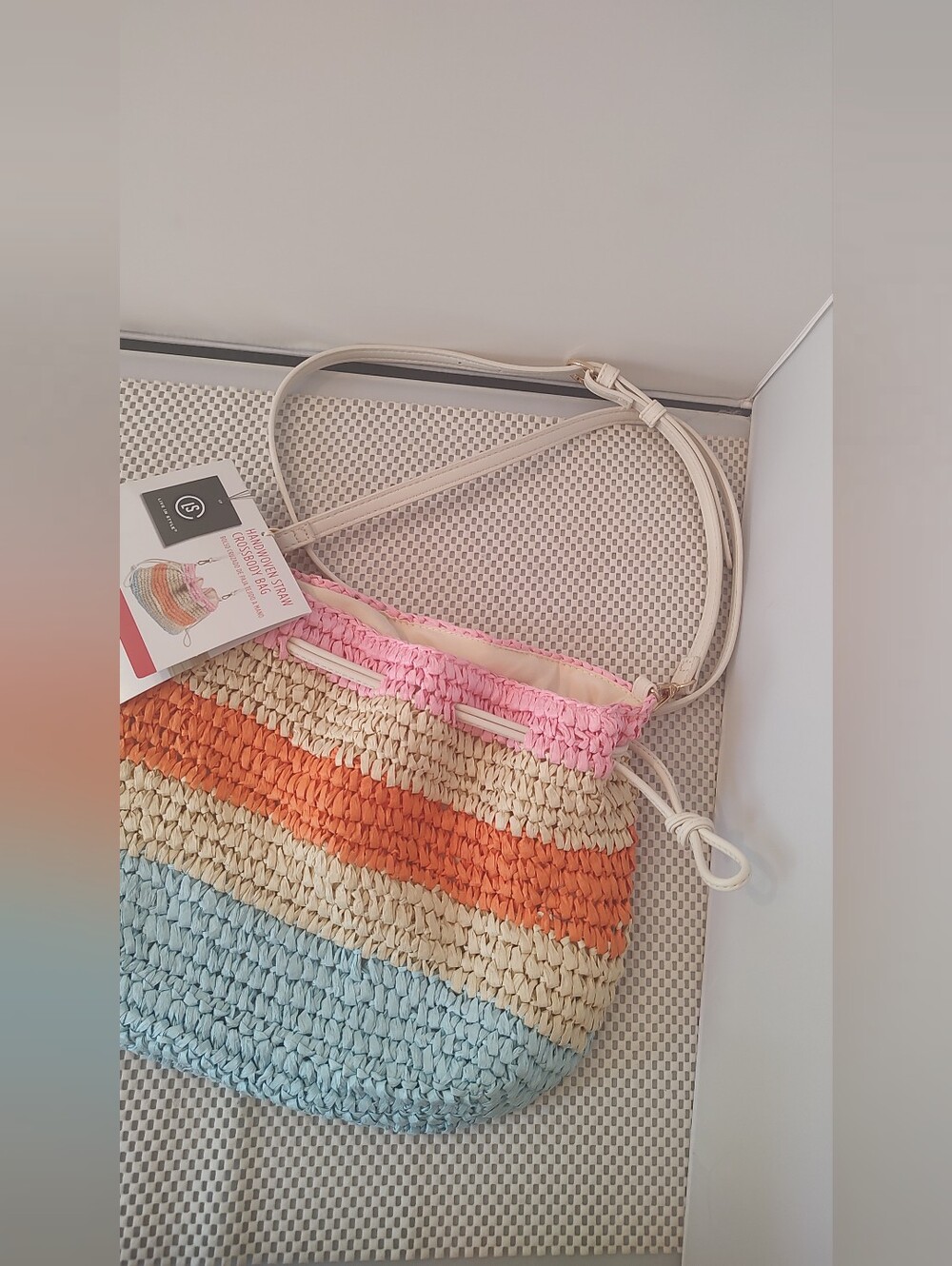 Handwoven Straw Crossbody Bag Aldi